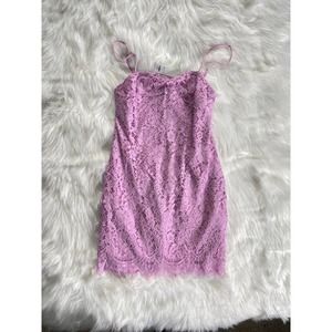 NWT Francesca's Lace Slip Lavender summer dress (S)